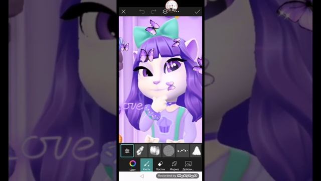 •~обрабатываю фото Анджелы/фиолетовый???как вам?~• смотреть онлайн