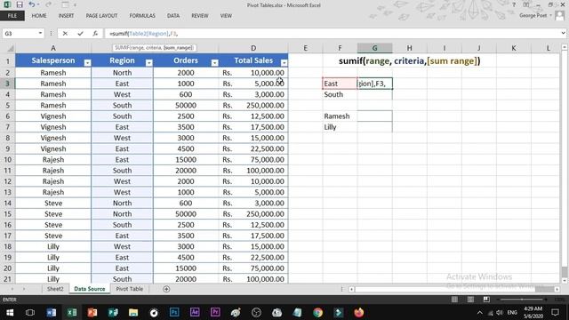 SUMIF Formula in Excel in Tamil смотреть онлайн