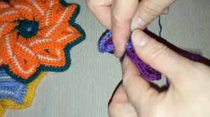 Прихватки крючком из остатков пряжи