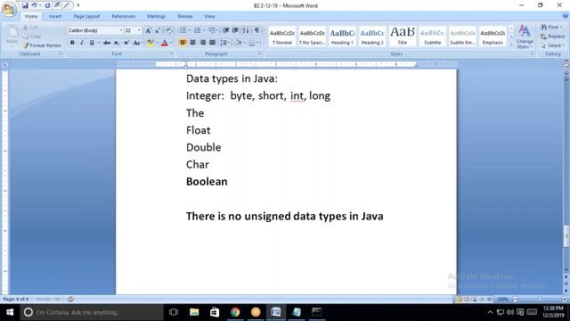 Java 3 Data Types смотреть онлайн