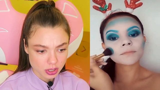 НОВОГОДНИЙ СТРАННЫЙ МАКИЯЖ ИЗ ТИК ТОКА 2!? НОВЫЙ ГОД БЛИЗКО! Makeup On TikTok смотреть онлайн