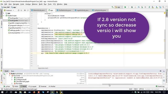 Cropper image Dependency "api 'com.theartofdev" not Sync . solution in this video April 2019 смотреть онлайн