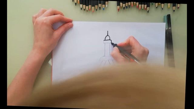 How to draw eiffel tower | Рисуем эйфелеву башню поэтапно | HOW TO DRAW THE EIFFEL TOWER EASY смотреть онлайн