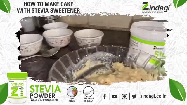 How To Make Cake With Stevia Sweetner - Zindagi Stevia Cup Cake Recipe