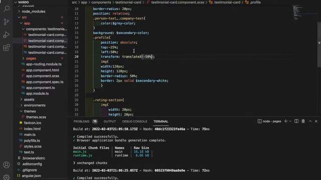 BUILDING TESTIMONIAL CARDS WITH ANGULAR (HTML ,SCSS, Typescript) - Front-end смотреть онлайн