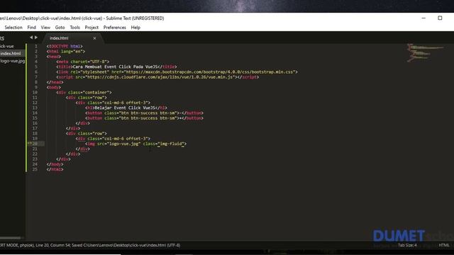 Cara Sederhana Membuat Event Click Pada VueJS смотреть онлайн