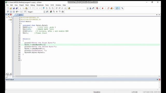 Subtraction of 2 bytes numbers|Pro 1|keil|proteus смотреть онлайн