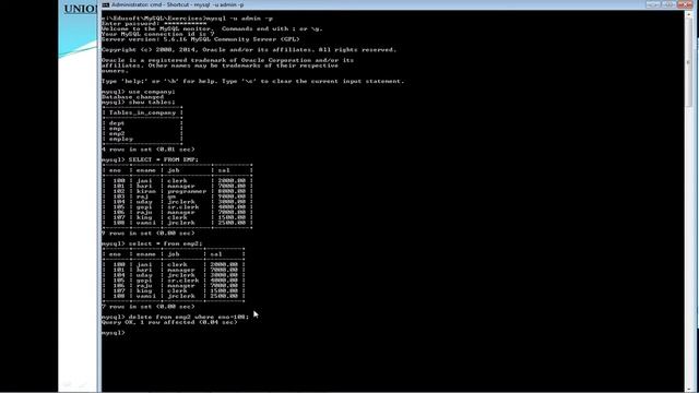 Union operator in mysql - Telugu-Lesson-38 смотреть онлайн