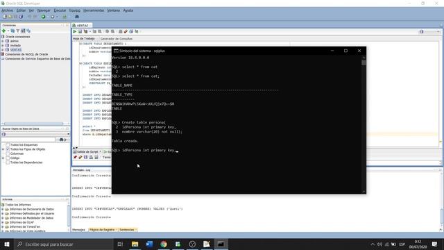 crear tablas en Oracle Database por CMD смотреть онлайн