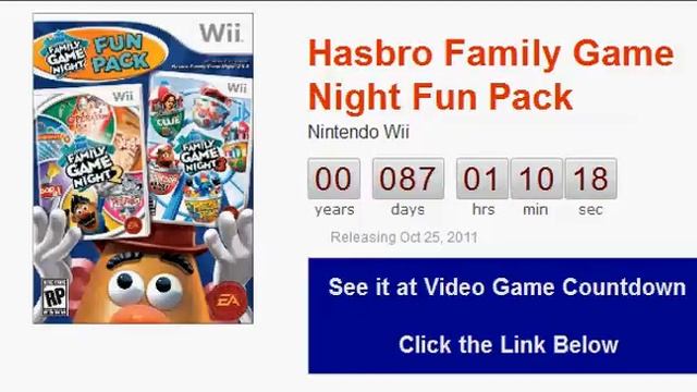 Hasbro Family Game Night Fun Pack Wii Countdown смотреть онлайн