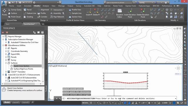 Creating "Quick Cross Sections" in AutoCAD Civil 3D смотреть онлайн