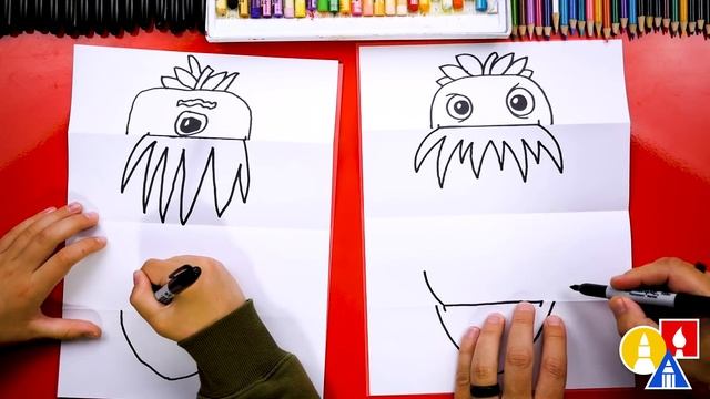 How To Draw A Strawberry Monster Folding Surprise смотреть онлайн