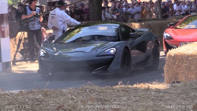 NEW McLaren 600LT Exhaust Sound! - Launch Control, Burnout, Accelerations & More @ Goodwood FOS!