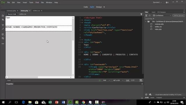Aula18 - PHP com banco de dados - Criação da página index com o layout básico смотреть онлайн