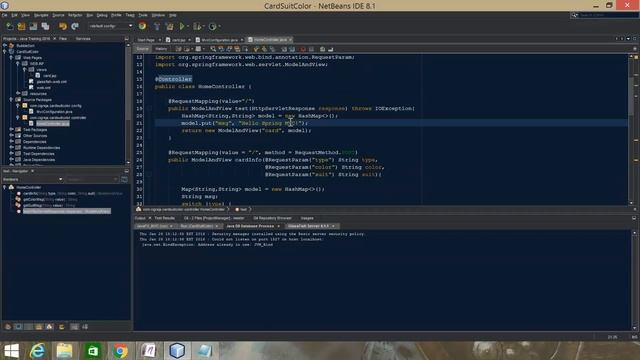 Java Card Suit Color Spring MVC Java Training 2016 смотреть онлайн