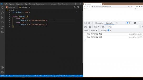 Как работает оператор switch case в JavaScript. Урок 13