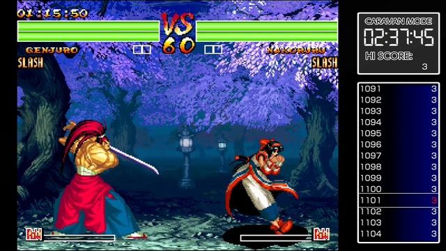 ACA NEOGEO Samurai Shodown IV (XBONE) | Genjuro Kibagami (Slash) Caravan Mode смотреть онлайн