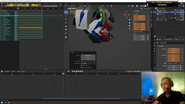 Как анимировать с помощью FBX модели - Backflip Часть 2 ➤ Minecraft Animation #73 ➤ Blender 3.5.1