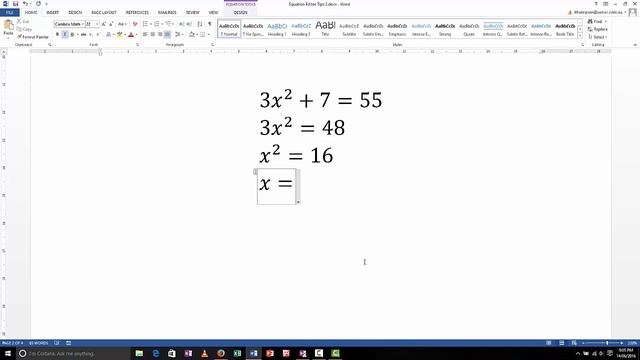 Equation Editor - Aligning Equals Signs смотреть онлайн
