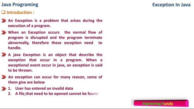Exception – Java Programming смотреть онлайн