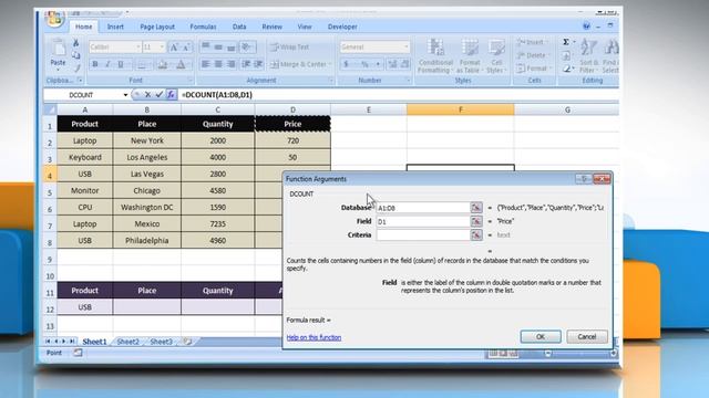 How to use DCOUNT function in Excel смотреть онлайн