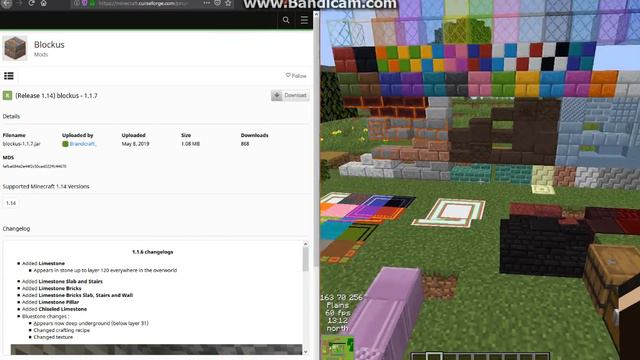 Blockus 1.1.5.2 to 1.1.9 from 19w14b to 1.14.1 (Minecraft 10 Years with Legacy Blocks) смотреть онлайн