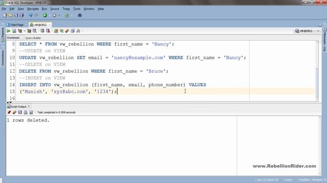 SQL tutorial 60: SQL View in Oracle Database By Manish Sharma RebellionRider смотреть онлайн
