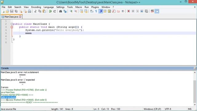Run Java Application Using Notepad++ (2021) смотреть онлайн