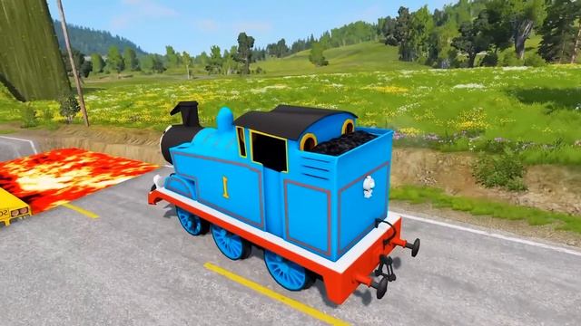 Mini tractor transporting with Monster truck flatbed trailer truck rescue bus - Cars vs Deep Water смотреть онлайн