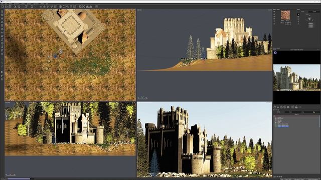 Castle, making digital landscapes in Vue. 3D digital painting. смотреть онлайн