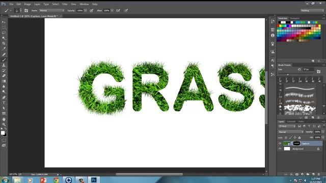 How to create a beautiful Grass Typography effect in Photoshop |Photoshop Tutorial смотреть онлайн