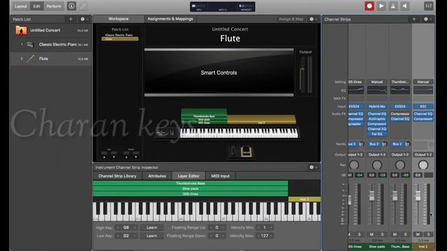 How to create flute in mainstage 3//indian tones//charan keys смотреть онлайн
