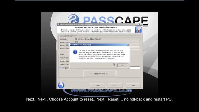 How to Reset Windows Password Easily by Passcape смотреть онлайн