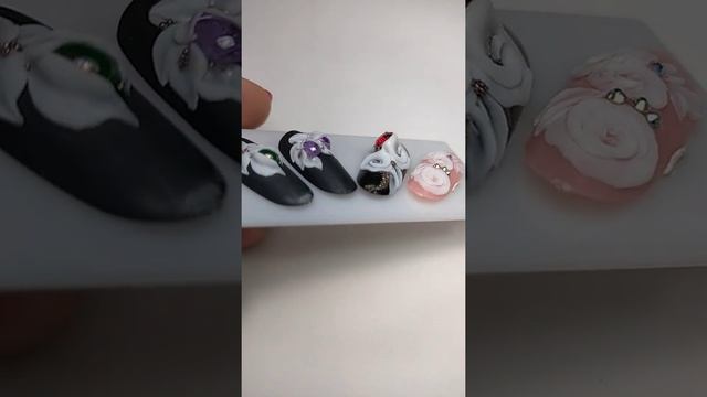 Плоскостная лепка на ногтях. смотреть онлайн