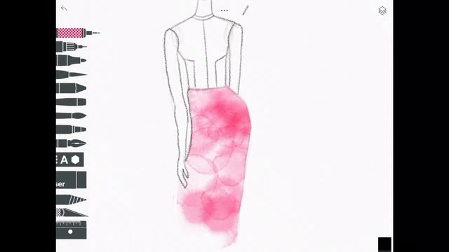 Apps for Fashion illustrators Quick Sketch of a Pencil Skirt in Sketches Pro App смотреть онлайн