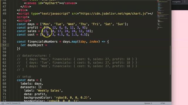 How to Convert Arrays into Data Structures in Chart js смотреть онлайн