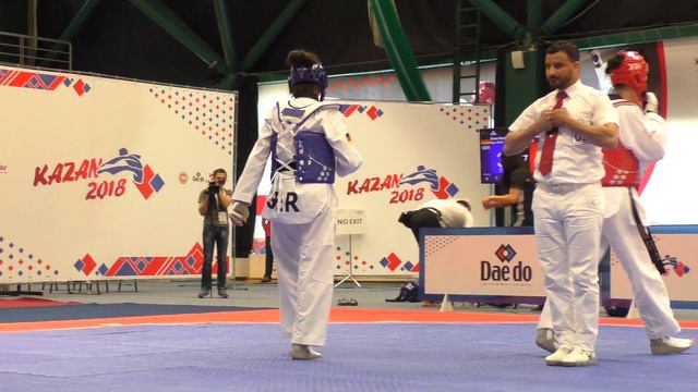 Rabia Bachmann (GER) Vs Yulia Turutina (RUS). European Taekwondo Championships Kazan-2018