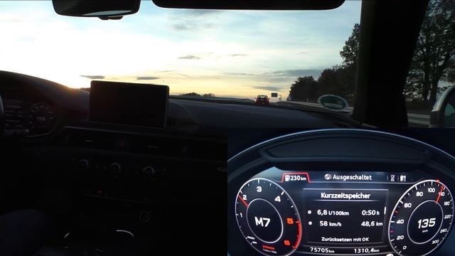 Audi A4 b9 3.0tdi Autobahn 250km/h смотреть онлайн