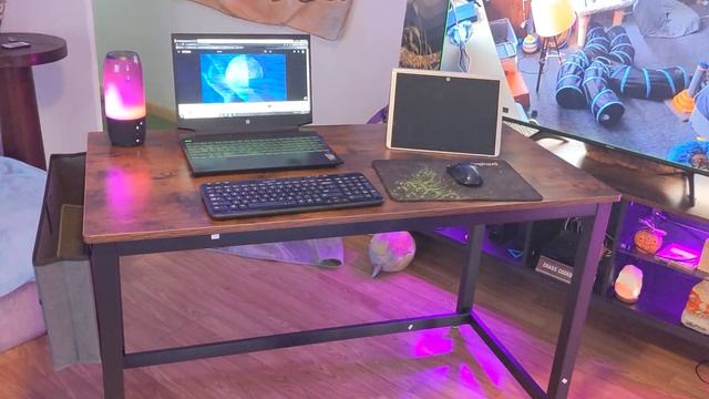 AHB 47" Rolling Computer Desk w/ Storage Bin - Setup & Review смотреть онлайн