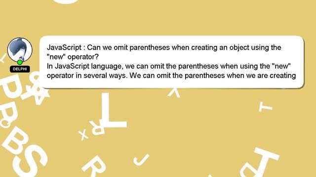 JavaScript : Can we omit parentheses when creating an object using the "new" operator? смотреть онлайн