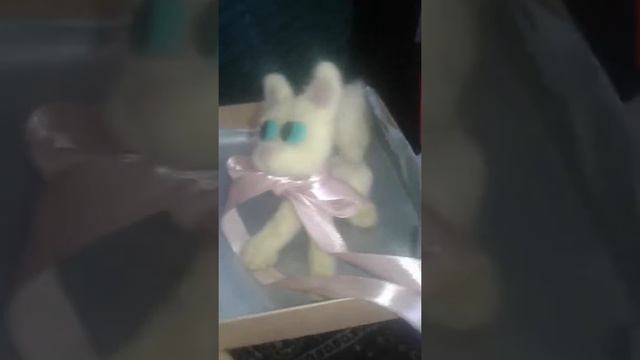 Кот из шерсти сухое валяние моя первая поделка смотреть онлайн
