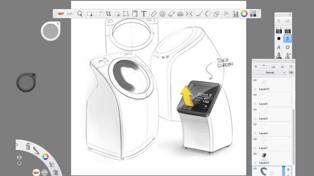 INDUSTRIAL & PRODUCT DESIGN SKETCHING : ep. 15b - WASHING MACHINES RENDER (Timelapse) смотреть онлайн
