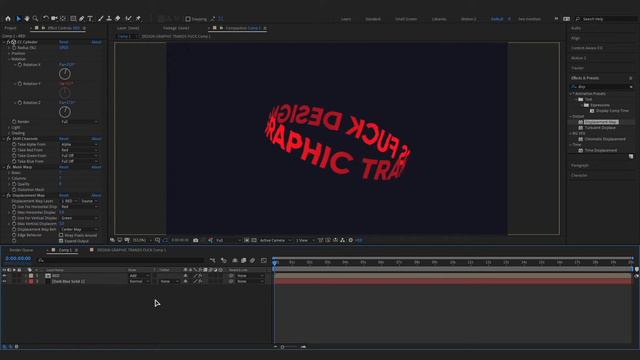 Типографика | Displacement Map в After Effects смотреть онлайн