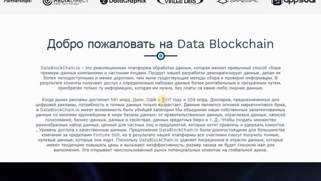 Обзор DataBlockchain.io смотреть онлайн