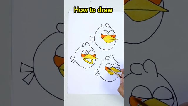 How to draw Angry Birds Blue | Angry Birds Blues drawing смотреть онлайн