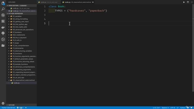 02 - A Full Python Refresher - 027 @classmethod and @staticmethod смотреть онлайн