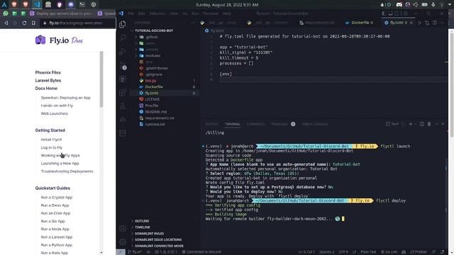 Hosting a Python Discord Bot for Free with Fly.io смотреть онлайн