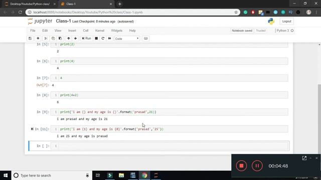 comments,Input,print- python tutorials in Telugu - Sri Vidhya смотреть онлайн