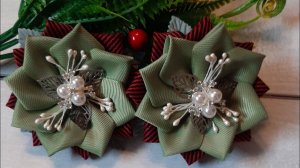 МК.Бантики на 9 мая из репсовой ленты.