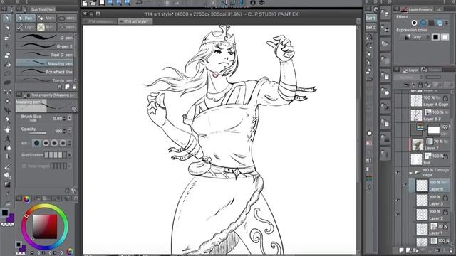 Final Fantasy 14 Art-style Analysis- Line Art